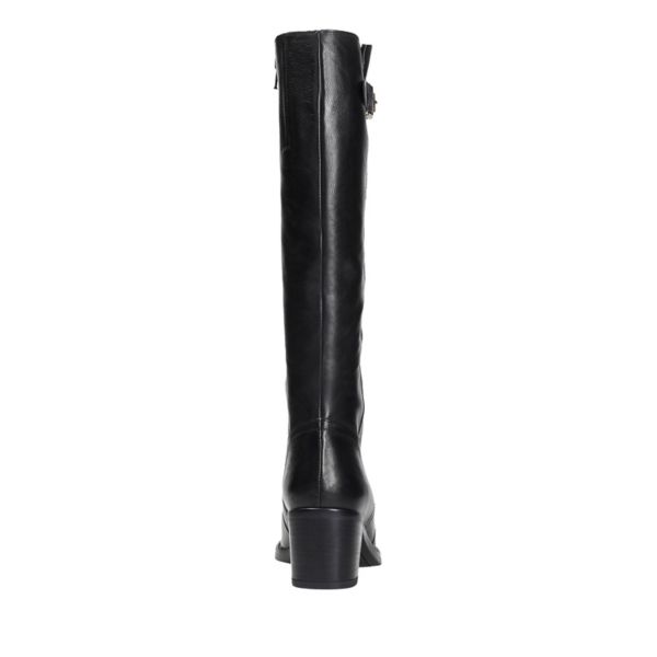 Clarks Womens Mascarpone Ela Knee High Boots Black | UK-2875314